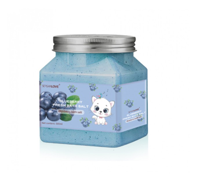 Освежающий скраб для тела SERSANLOVE Blueberry Fresh Bath Salt с черничным экстрактом