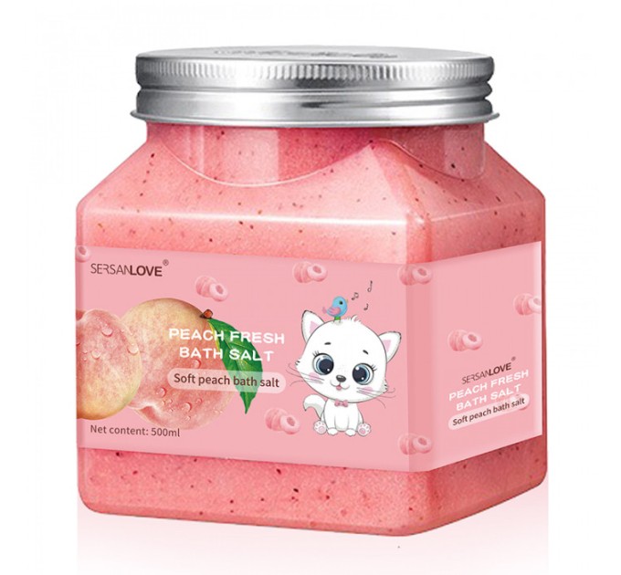 Освежающий скраб для тела с экстрактом персика - SERSANLOVE Peach Fresh Bath Salt!