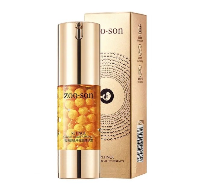 Уникальная сущность для лица ZOO:SON Retinol Caviar с экстрактом красной икры и ретинолом: максимальное питание и омоложение в 30 мл