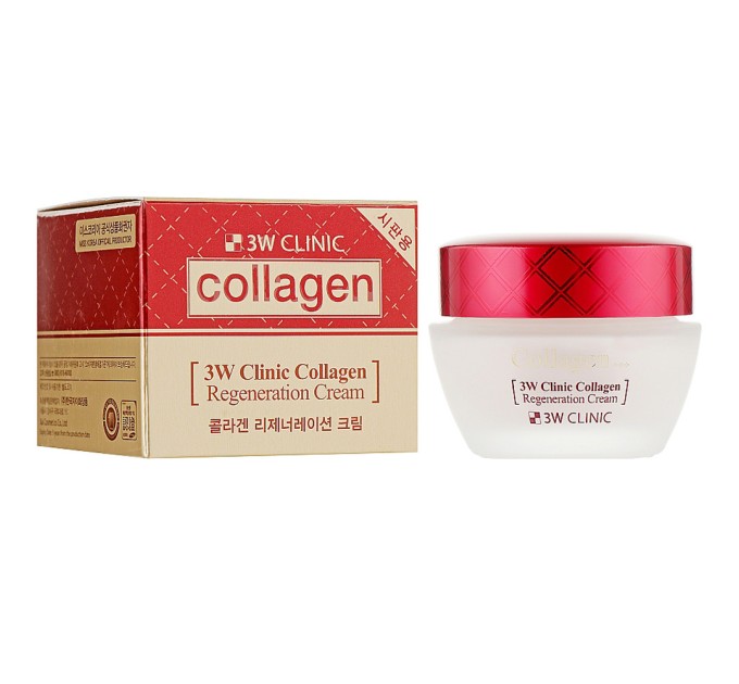 Регенерирующий крем для лица с коллагеном 3W Clinic Collagen Regeneration Cream 60 мл (8809305082740)