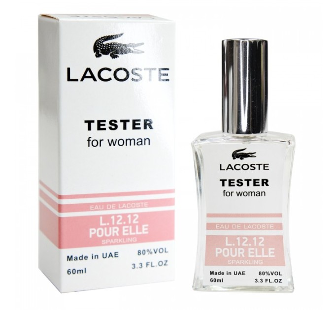 Искрящийся парфюм Lacoste L.12.12 Pour Elle Sparkling - Zebra Parfum 60ml: живой аромат для неповторимых моментов