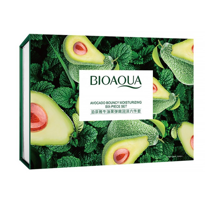 Набор по уходу за лицом Bioaqua Niacinome Avocado Elasticity Moisturizing 6 в 1