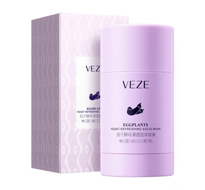 Маска Veze Eggplants Yeast Refreshing Solid Mask: интенсивное очищение с баклажановым экстрактом