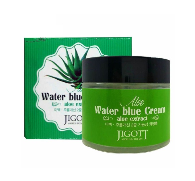 Крем для лица Алоэ Aloe Water Blue Cream Jigott 70 мл (8809210034094)