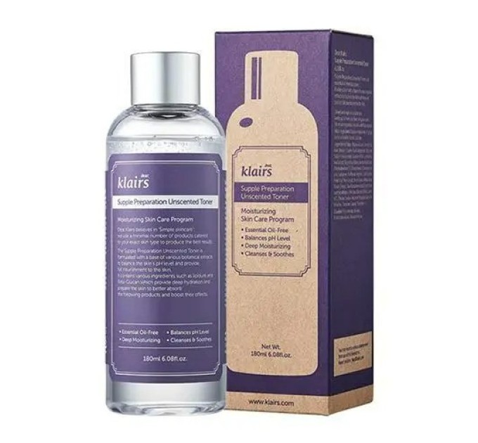 Безароматный увлажняющий тоник DEAR KLAIRS Supple Preparation Unscented Toner