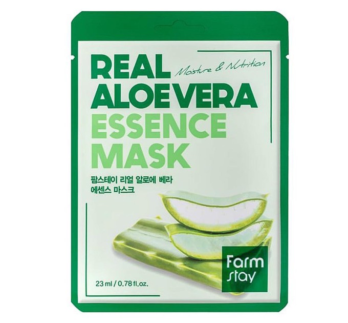 Увлажняющая тканевая маска для лица с алоэ FarmStay Real Aloe Vera Essence Mask 23 мл (8809715720140)