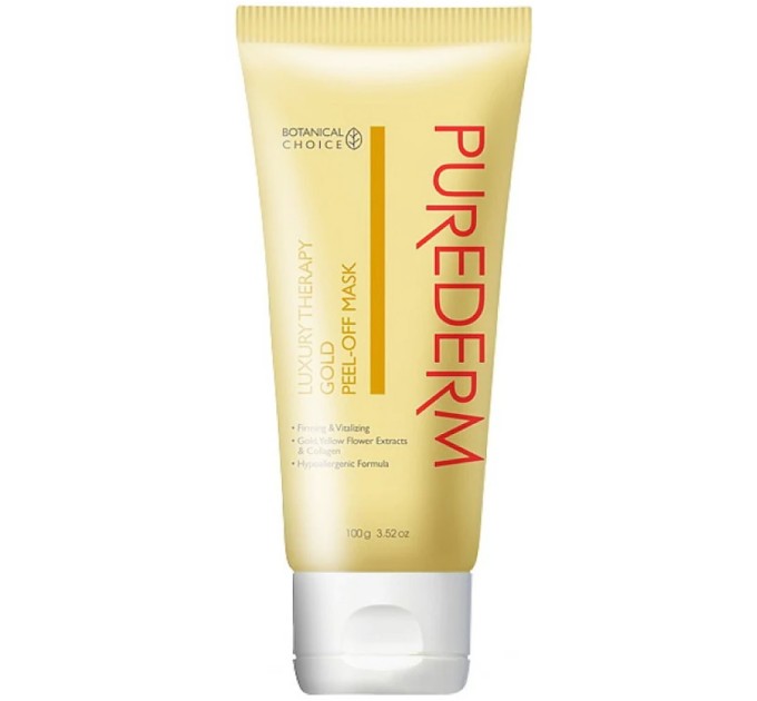 Маска-пленка для лица Purederm Luxury Therapy Gold Peel-Off Mask: роскошный уход с золотым эффектом