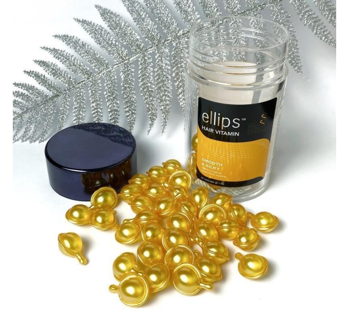 Smooth and silky hair with Ellips Pro-Keratin Vitamin Oil Complex