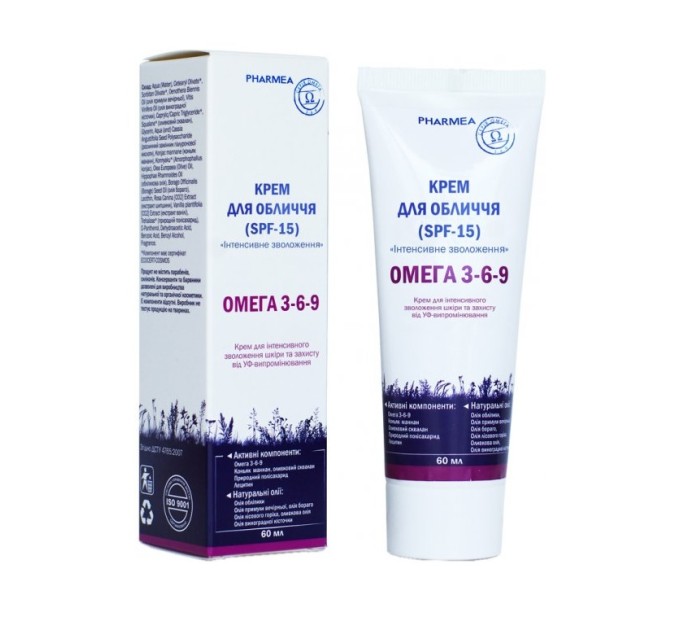 Крем для лица Intensive Moisturizing SPF-15 Omega 3-6-9 Pharmea: Ваш идеальный партнер для увлажнения кожи