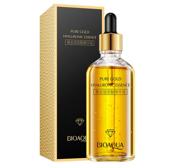 Изысканная сыворотка Bioaqua Pure Gold Hyaluronic Essence: магия золота и гиалуроновой кислоты для безупречной кожи