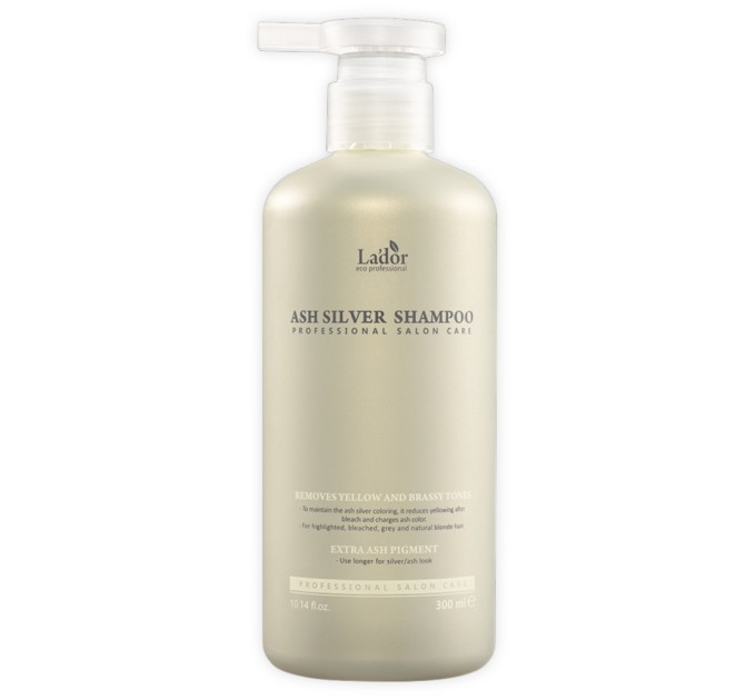 Шампунь для обесцвеченных волос La'dor Ash Silver Shampoo 300 мл (8808033025357)