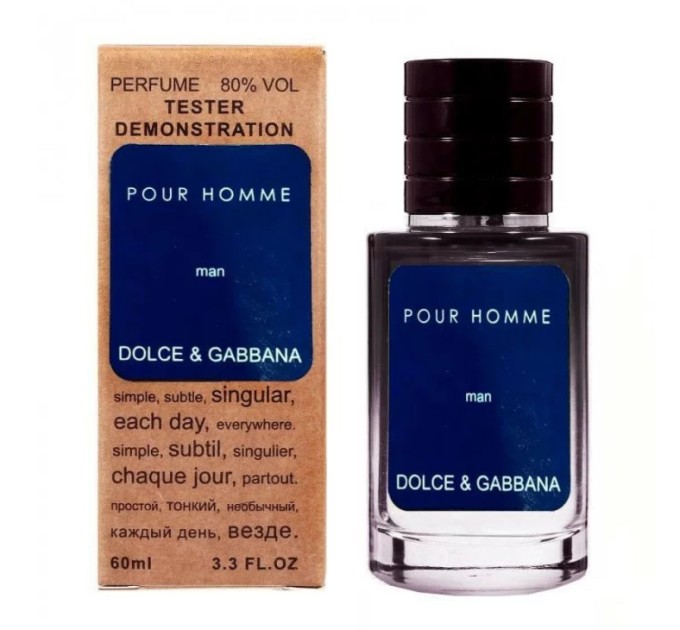 Парфюм Dolce&Gabbana Pour Homme - Selective Tester 60ml: идеальный выбор для стильных мужчин