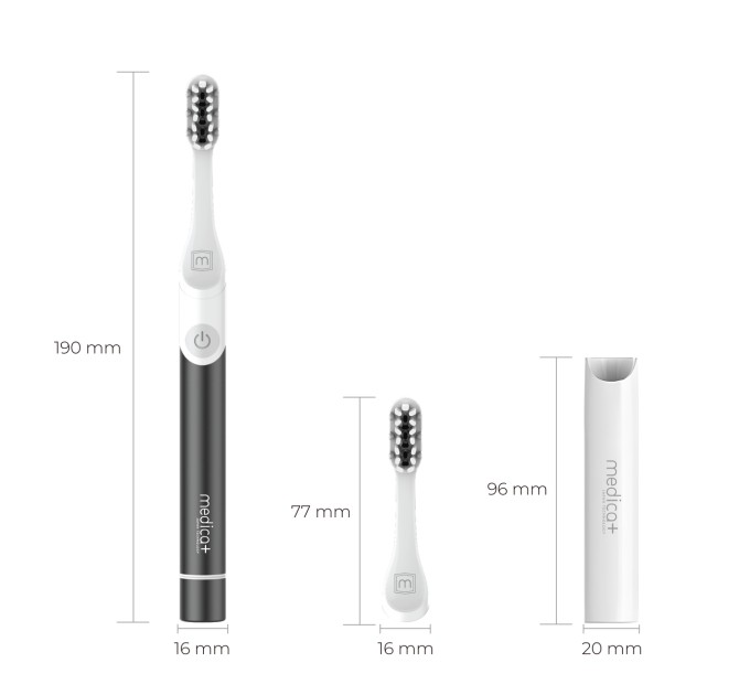 Звуковая зубная щетка Medica+ ProBrush 7.0 Compact (Black): современная технология для идеальной чистоты.