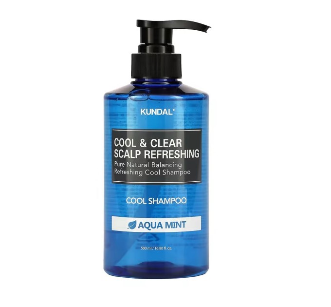 Освежающий шампунь Cool&Clear Scalp с мятой Aqua Mint Kundal 500 мл