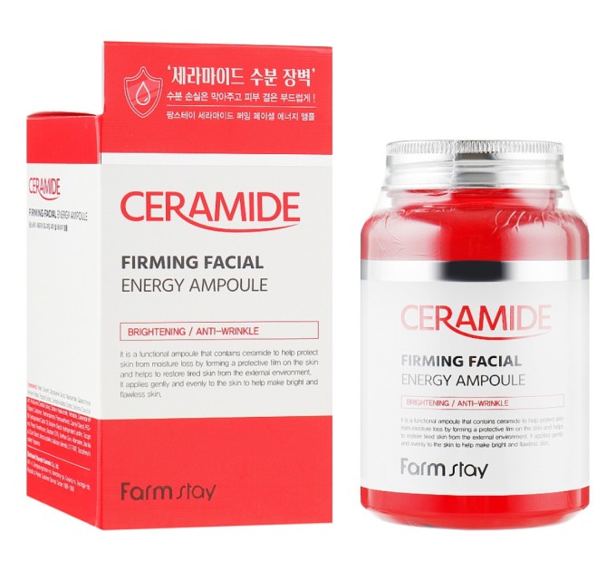 Омолаживающая сыворотка для лица с керамидами FarmStay Ceramide Firming Facial Energy Ampoule 250 мл (8809674690751)