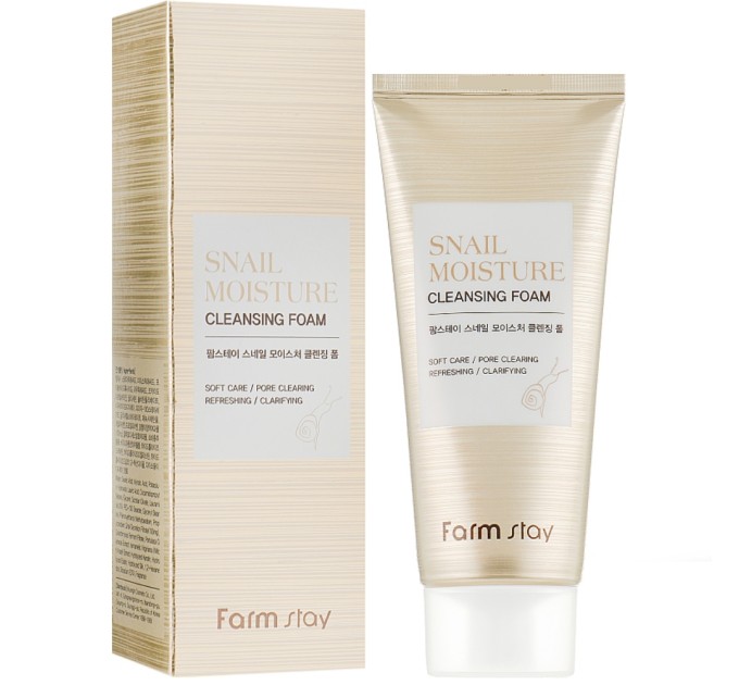 Увлажняющая пенка для умывания с муцином улитки FarmStay Snail Moisture Cleansing Foam 100 мл (8809674690362)