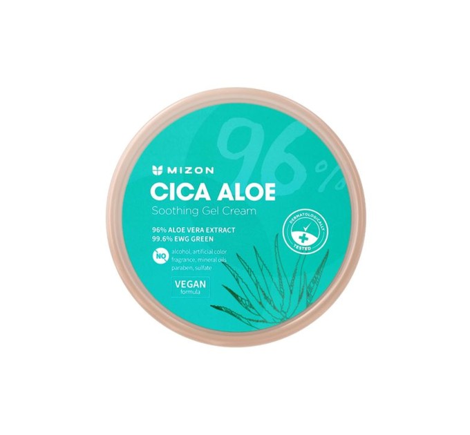 Успокаивающий гель-крем Mizon Cica Aloe 96% Soothing Gel Cream с алоэ 300 г: увлажнение и успокоение для вашей кожи