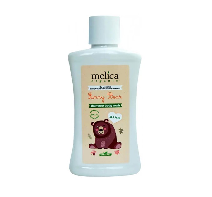 Детский 2 в 1 шампунь и гель для душа от Melica Organic - забота о коже и волосах вашего ребенка