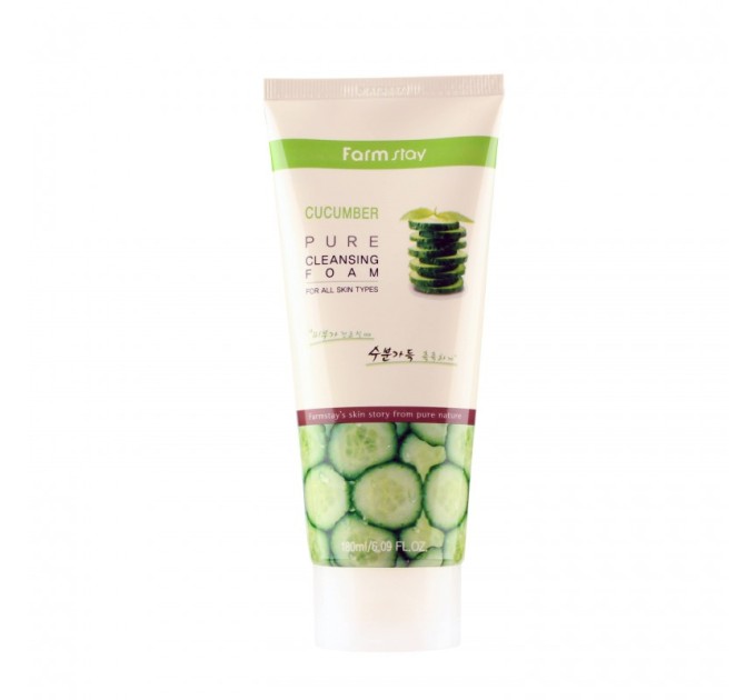 Пенка для умывания Farmstay Cucumber Pure Cleansing Foam 180 мл (8809480771163)