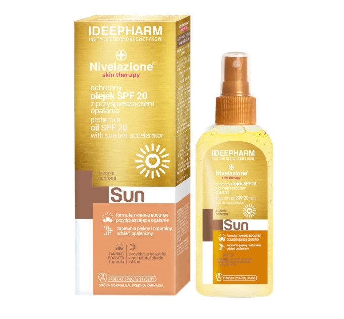 Масло солнцезащитное SPF20 Nivelazione Skin Therapy Sun Farmona: Быстрый загар и защита в одном!