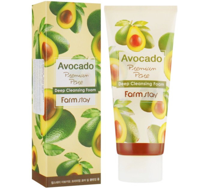 Очищающая пенка для лица с экстрактом авокадо Farmstay Avocado Premium Pore Deep Cleansing Foam 180 мл (8809480770890)