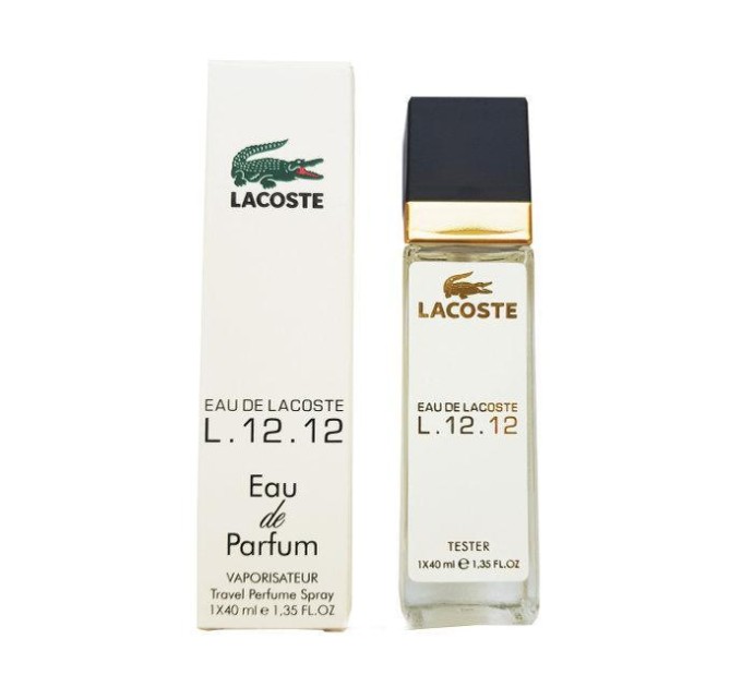 Елітна туалетна вода Lacoste Eau De L.12.12 Blanc 40 мл - Ідеальний дорожній аромат для чоловіків