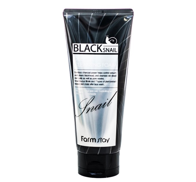 Освежите и очистите кожу с помощью FarmStay Black Snail Deep Cleansing Foam с муцином черной улитки