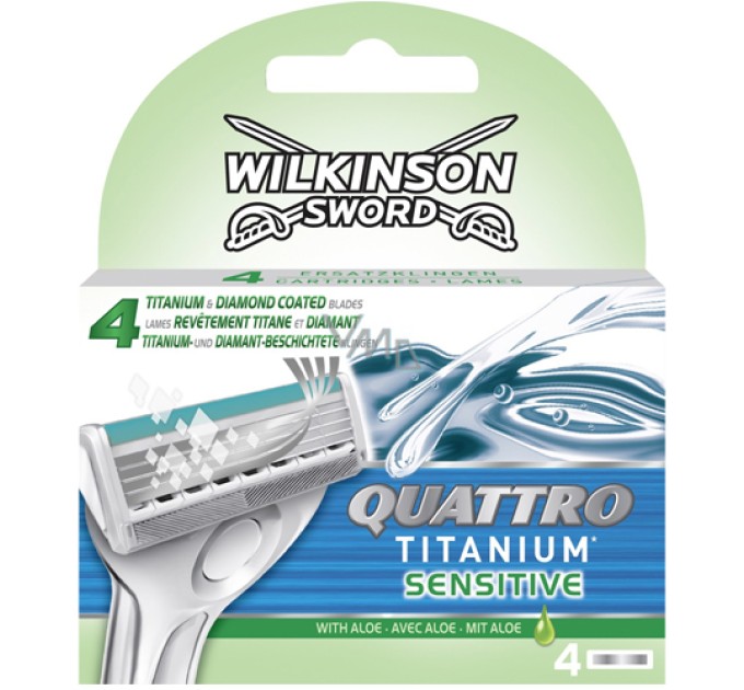 Идеальное бритье с Wilkinson Sword Quattro Titanium Sensitiv - 4 шт (00301)