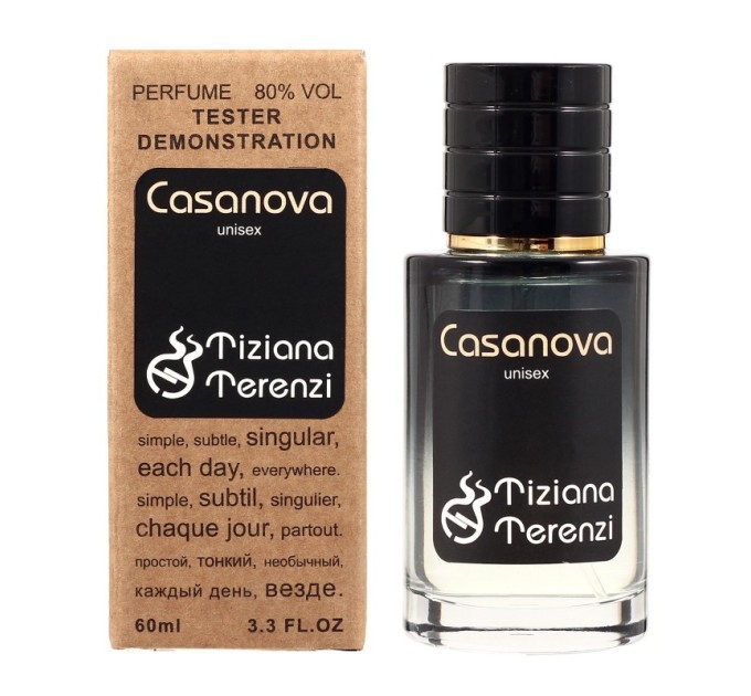 Тестируйте новый аромат Casanova - Selective Tester 60ml от Tiziana Terenzi на agon-v.com.ua!