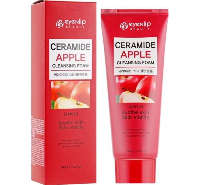 Освежающая сила яблока: Пенка для умывания Eyenlip Ceramide Apple Cleansing Foam