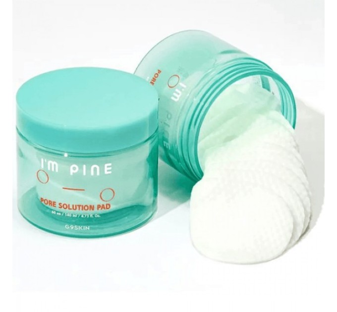 Тонер диски для лица G9SKIN I'm Pine Pore Solution Pad 60 шт (8809211656967)