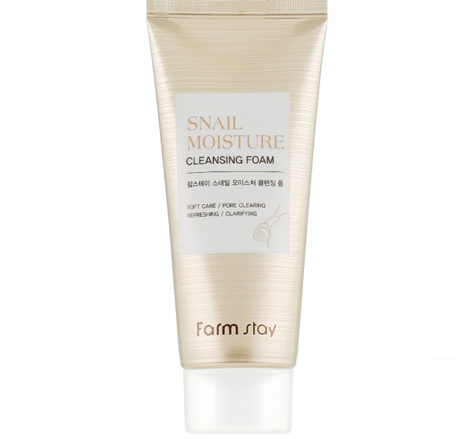 Увлажняющая пенка для умывания с муцином улитки FarmStay Snail Moisture Cleansing Foam 100 мл (8809674690362)