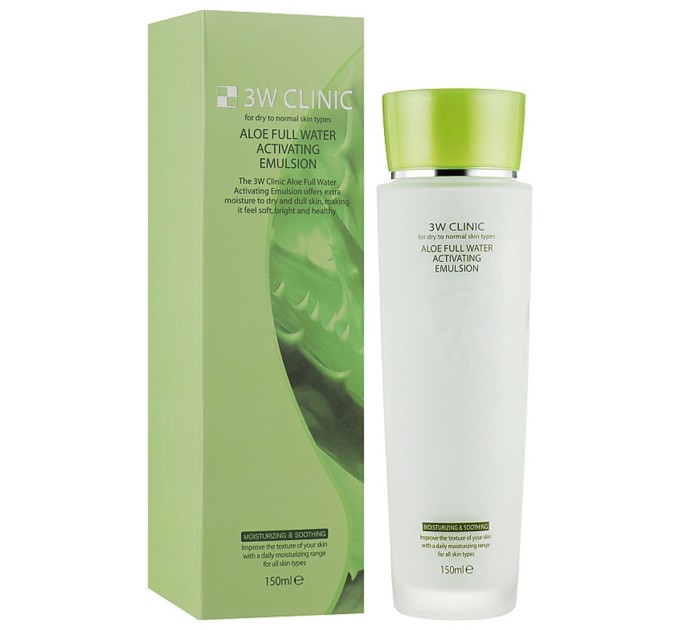 Увлажняющая эмульсия 3W Clinic Aloe Full Water Activating Emulsion 150 мл (8809469775472)