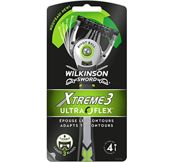 Одноразовые станки Wilkinson Sword Xtreme 3 Ultra Flex Blister (4 шт.) - идеальный выбор для комфортного бритья