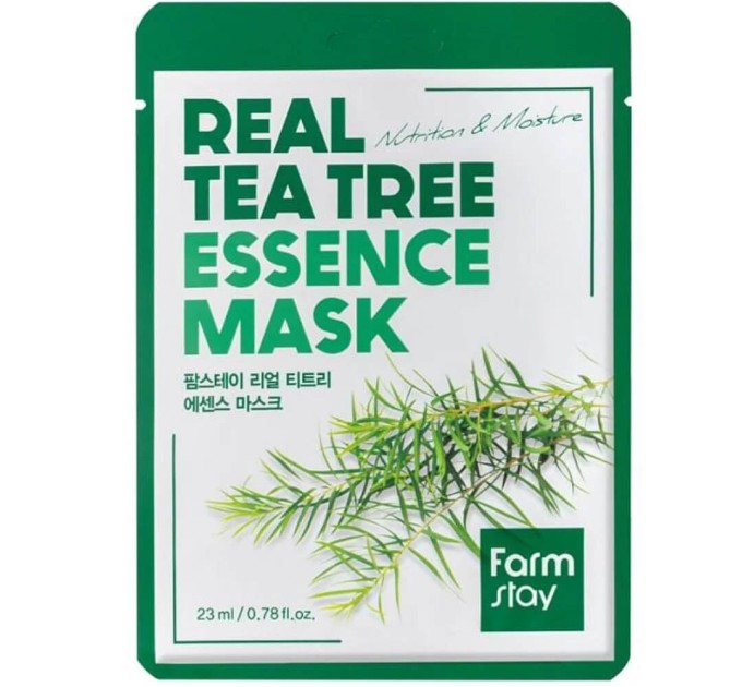 Тканевая маска с экстрактом чайного дерева FarmStay Real Tea Tree Essence Mask 23 мл (8809715720126)