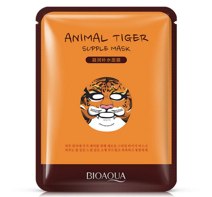 Маска для лица Тигр Bioaqua Animal Tiger: превратите свою кожу в дикий и сияющий тигр!