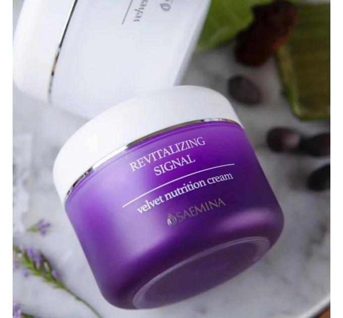 Восстанавливающий крем с аргановым маслом Saemina Revitalizing Signal Velvet Nutrition Cream Newland All Nature 100 мл (8809498421883)