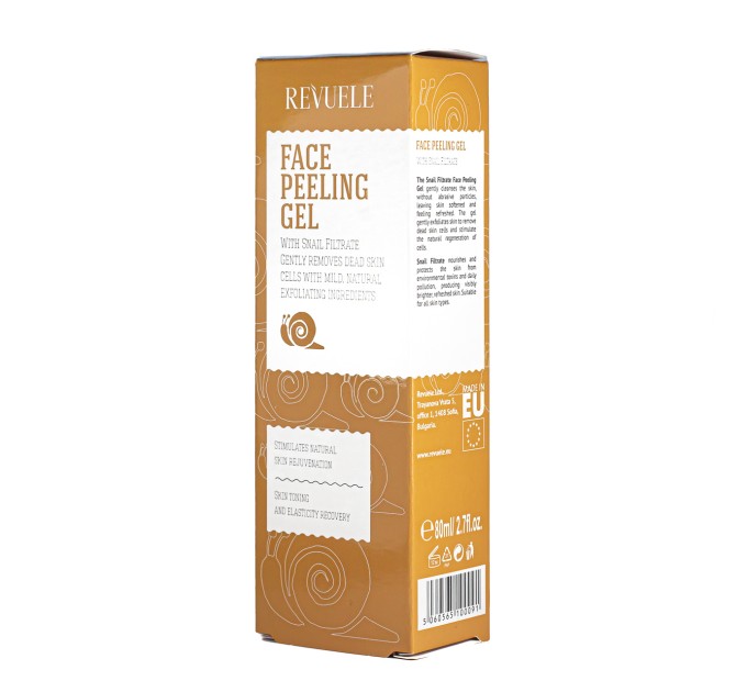 Гель пилинг для лица REVUELE Face Peeling Gel With Snail Filtrate с муцином улитки 80 мл (5060565100091)