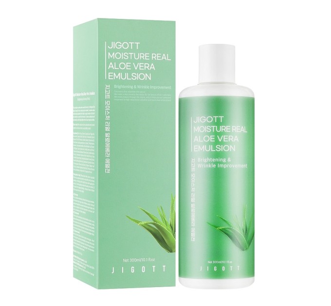 Эмульсия для лица Aloe Moisture Real Aloe Vera Emulsion Jigott 300 мл (8809541282515)