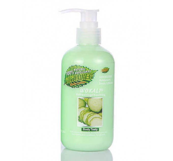 Освежающий лосьон для тела Wokali Cucumber Body Lotion с успокаивающим эффектом - увлажнение и освежение на каждый день!