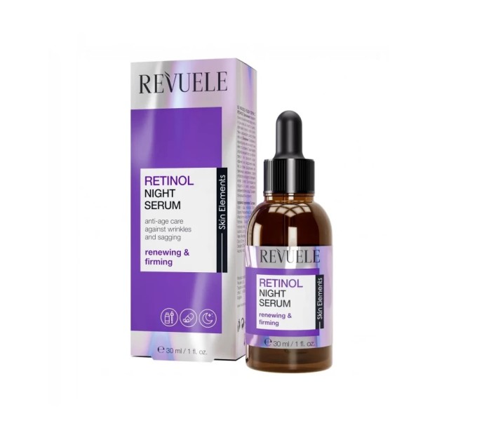 Увлажняющая ночная сыворотка Retinol Revuele: эффективность и уход за кожей лица