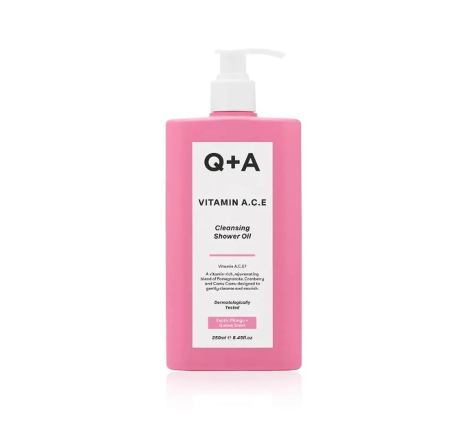 Q+A Vitamin ACE Shower Oil: Витаминизированное масло для чистоты и здоровья кожи