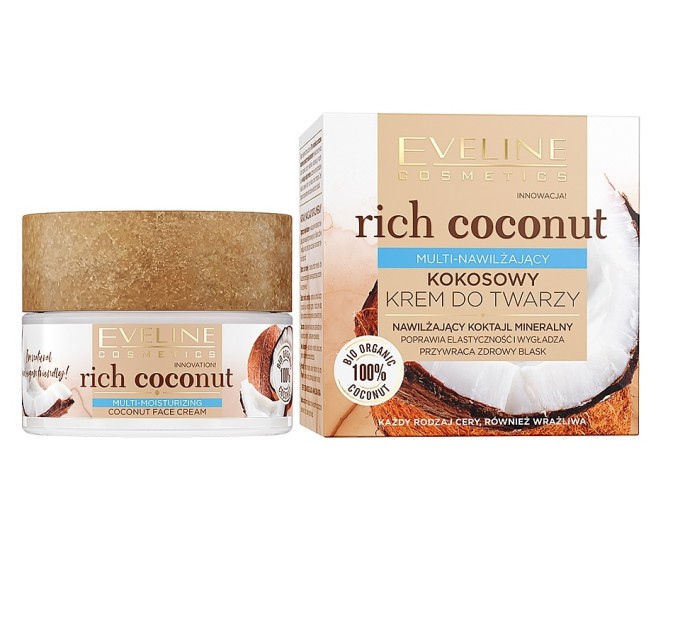 Увлажняющий кокосовый крем для лица Rich Coconut Eveline