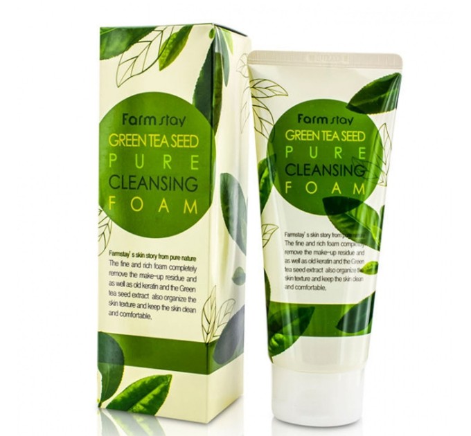 Пенка для умывания Farmstay Green Tea Seed Pure Cleansing Foam 180 мл (8809317286358)