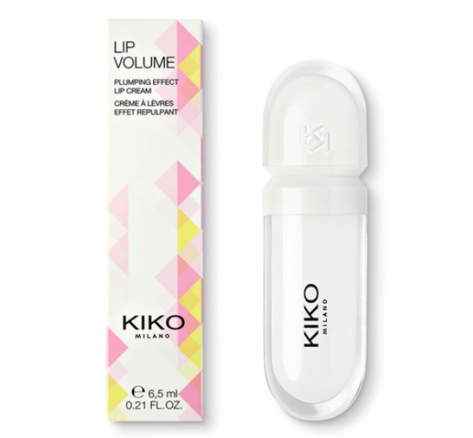 Блиск для губ Kiko Milano Прозорий 02: Крем-перфектор з ефектом об'єму 6.5 мл