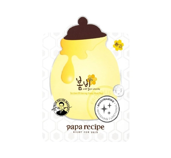 Осветляющая маска для лица с алмазной пудрой и медом - Papa Recipe Bombee Whitening Honey Mask 25 g на Agon-v.com.ua