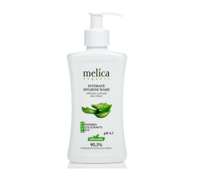 Освежающее средство для интимной гигиены Melica Organic с молочной кислотой и экстрактом алоэ