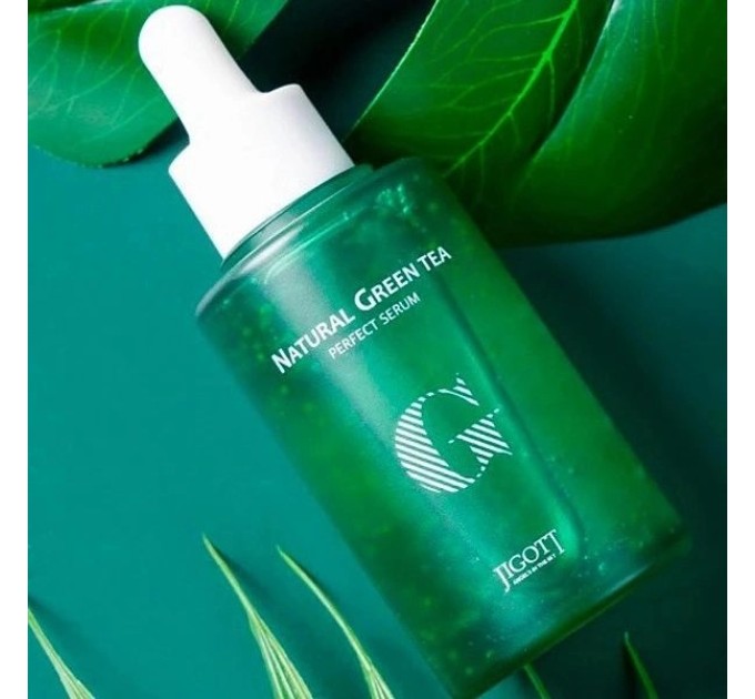 Сыворотка для лица Зеленый чай Natural Green Tea Perfect Serum Jigott 50 мл (8809541282393)