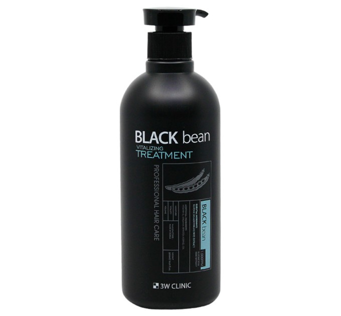 Восстанавливающий бальзам для волос 3W Clinic Black Bean Vitalizing Treatment 500 мл (8809772620476)