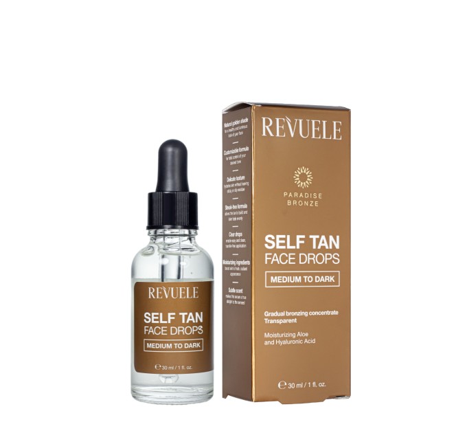 Автозагар для лица темный REVUELE Salf Tan Face Drop Medium to Dark 30 мл (5060565108226)